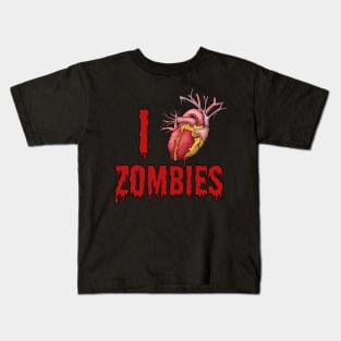 I love Zombies Kids T-Shirt